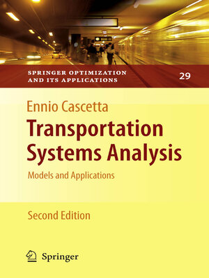 cover image of Transportation Systems Analysis
